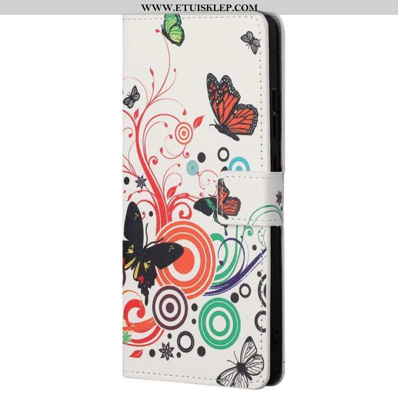 Obudowa Etui Na Telefon do Poco M4 Pro 5G Motyle I Kwiaty